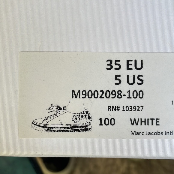 MARC JACOBS WHITE DAISY SNEAKERS - Picture 10 of 11